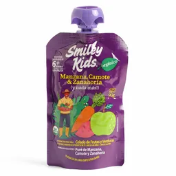 Smiley Kids Puré de Manzana con Camote y Zanahoria Orgánico
