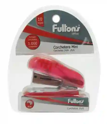 Fultons Corchetera Mini Plástica Base Roja 387536