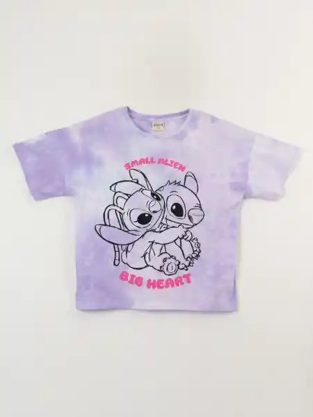 Stitch Polera Manga Corta Lila 12 V26 314014636