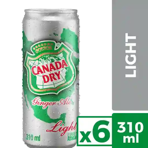 2 x Ginger Ale Light Canada Dry Lata 310 cc