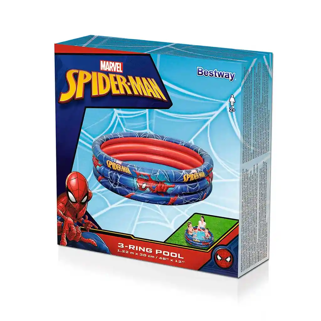 Alberca Inf. 3 Anillos Spiderman Bestway