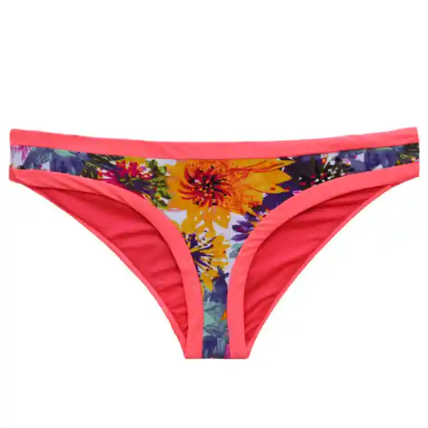 Bikini Calzón Clásico Estampado Naranja Talla XL Samia