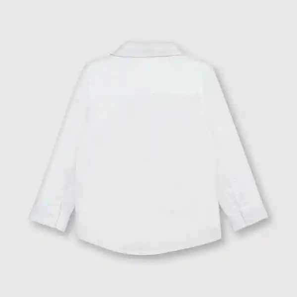 Camisa Clásica Oxford de Bebé Niño Blanco Talla 3/6M Colloky
