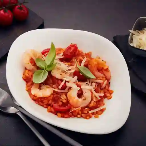 Risotto pomodoro scampi