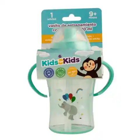 Kids For Kids Vaso Entrenamiento Con Bombilla de 260 mL