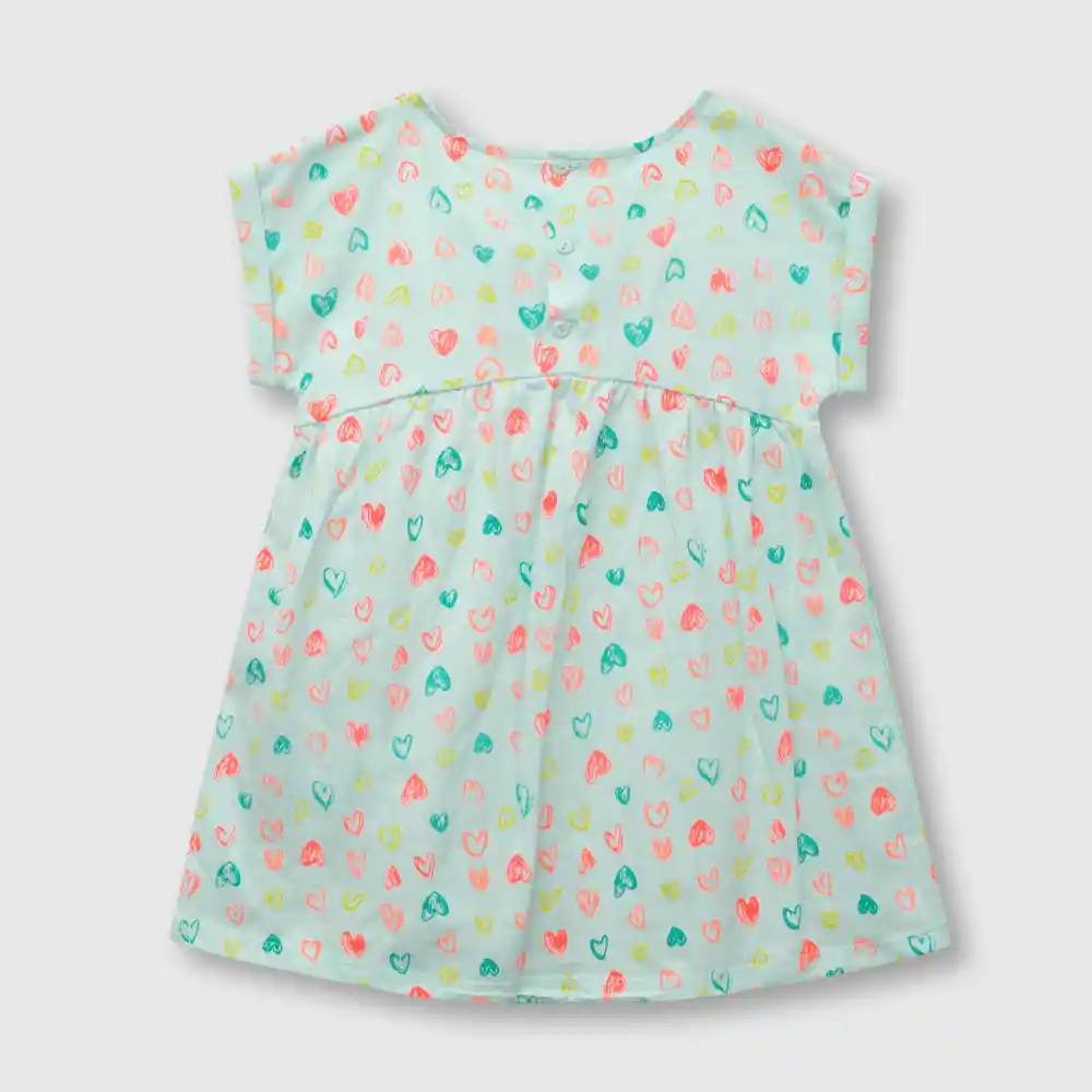 Vestido Flores Calipso De Niña Claro Talla 3/6 Meses