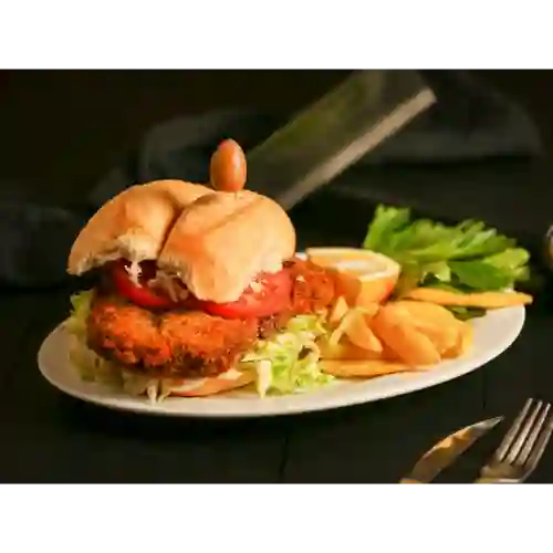 Sandwich de Milanesa con Jamón y Queso