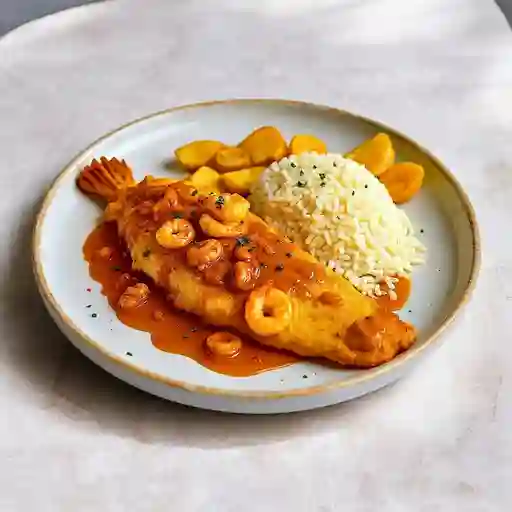 Pescado En Salsa De Camaron