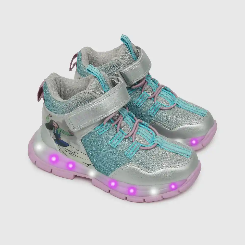 Zapatillas Mulán Para Niña Gris Talla 29