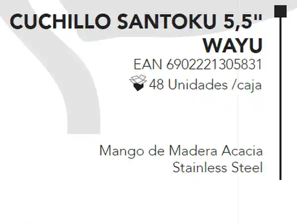 Wayu Cuchillo Santoku 5.5"