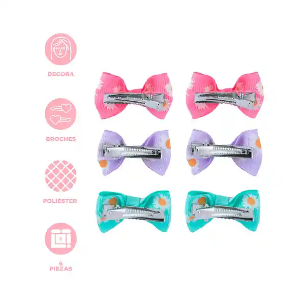 Set Broches Para Cabello Flowers Miniso