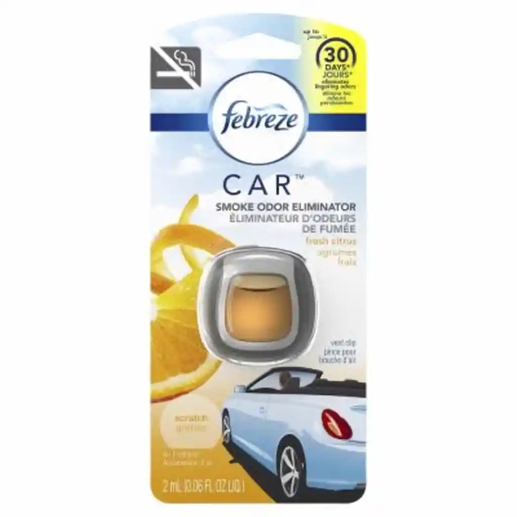 Febreze Ambientador Auto Eliminador de Olores Humo Cigarrillo