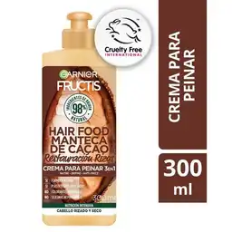 Fructis Crema Para Peinar Restauración Rizos Hair Food Cacao