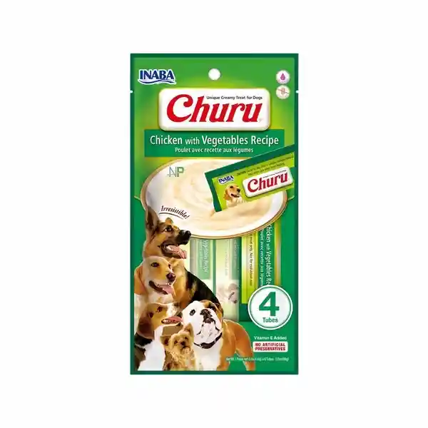 Churu Snack Para Perro Sabor Pollo Con Vegetales