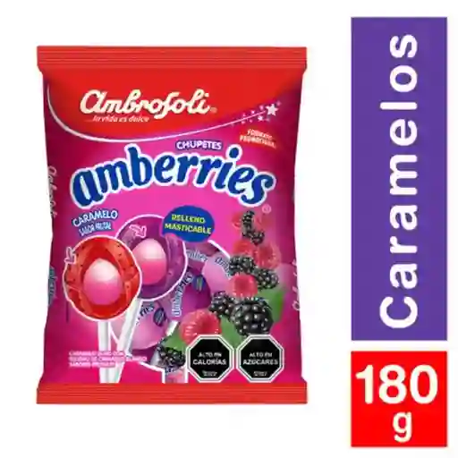 Ambrosoli Chupete Amberries caramelo sabor frutal 