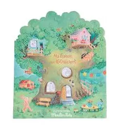 Moulin Roty Cuaderno de Pegatinas y Actividades Grand Famille