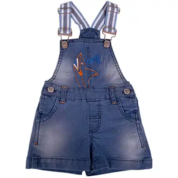 Jardinera Bebé Niño Denim Talla 12 M Pillín