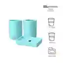 Miniso Set De Baño Porta Cepillo Dientes + Jabonera