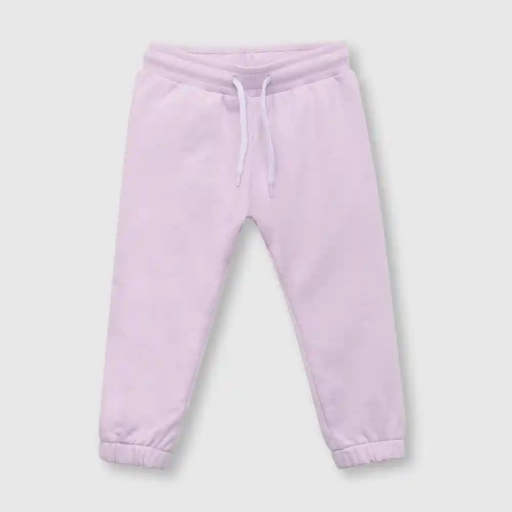 Pantalón De Bebé Con Elástico Niña Lila Talla 9/12m