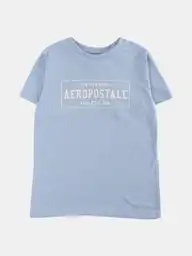 Aeropostale Polera Manga Corta Graph o Celeste 12 4951 V26