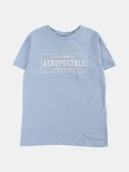 Aeropostale Polera Manga Corta Graph o Celeste 12 4951 V26