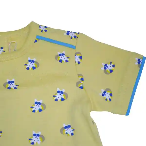 Polera Bebe Niño Amarillo Pillin 3 a