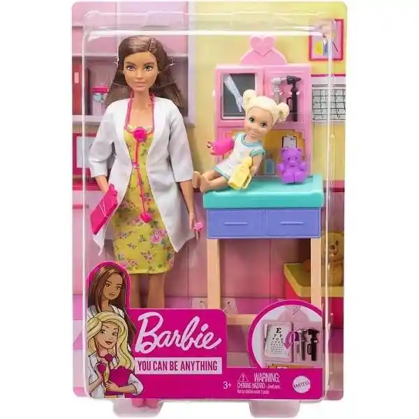 Barbie Pediatra Castaña Original Mattel