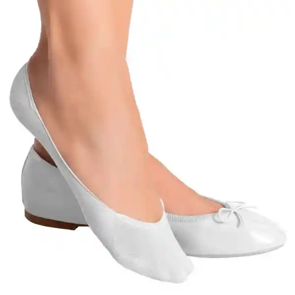 Pack Calcetines Invisible Ballerinas Blanco Talla 101 Caffarena