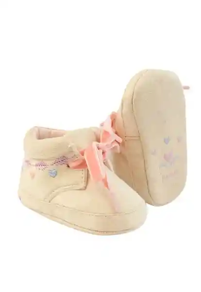 Botines Cordón Soft Bebé Niña Beige 17 805 Ficcus