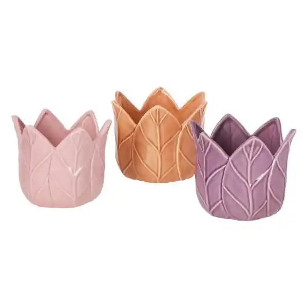 Maceta de Cerámica Flor 16.3 x 15.3 x 13.3 cm Casaideas