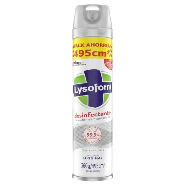 Desinfectante de Ambientes y Elimina Olores Lysoform Original 495ml