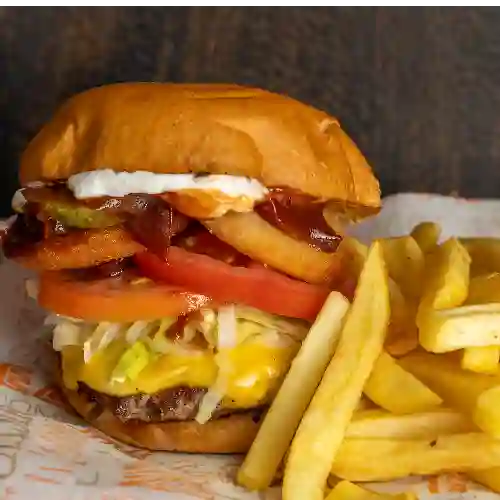 New Yorker Burger con Papas