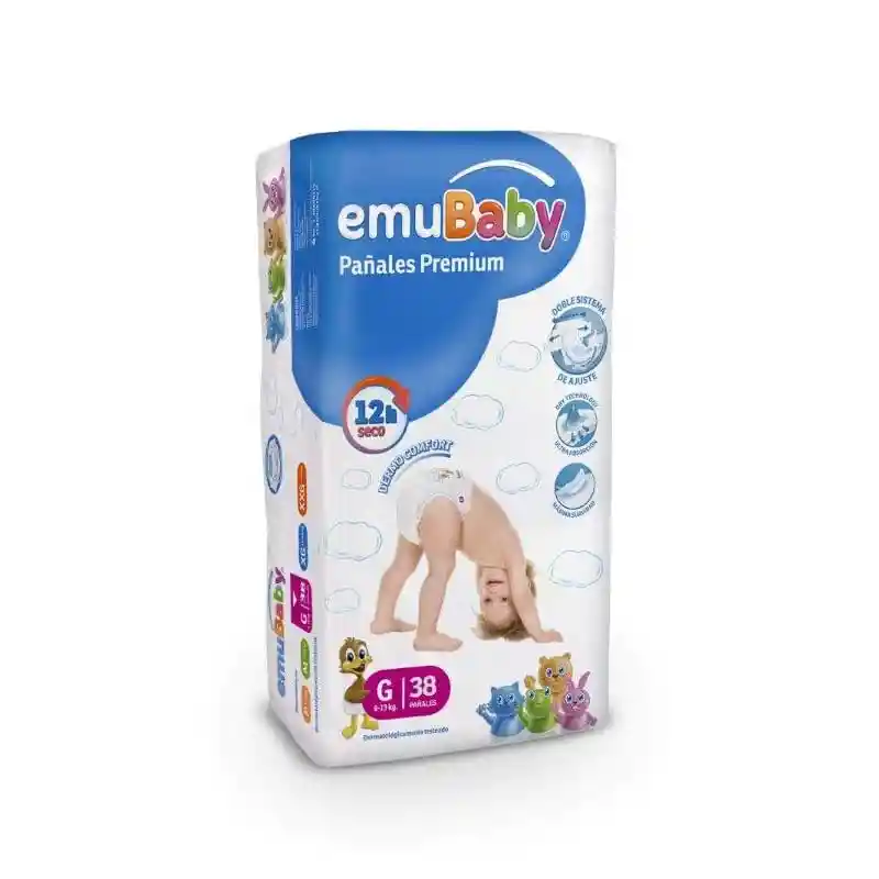 Emubaby Pañal Desechable Premium Talla G