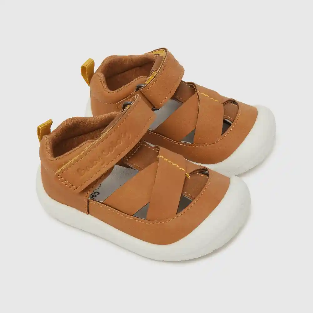 Sandalias Cruzada Para Niño Café Talla 19