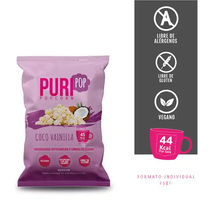 Puripop Snack Cabritas Coco Vainilla