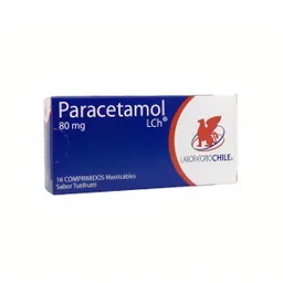 Paracetamol Laboratorio Chilecomprimido Masticable (80 Mg)