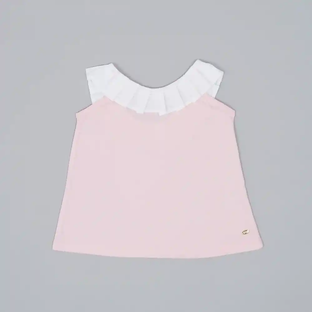 Polera Cuello Payaso Niña Rosado Talla 18m