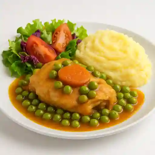 Pollo Arvejado y Puré