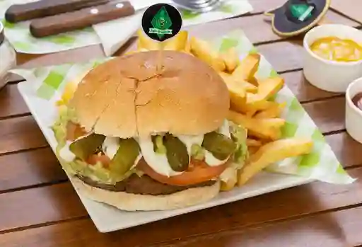 Hamburguesa Italiana + Papas Fritas