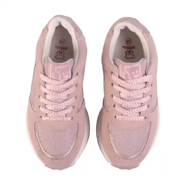 Zapatillas Urbana Niña Rosado Talla 34 Pillin