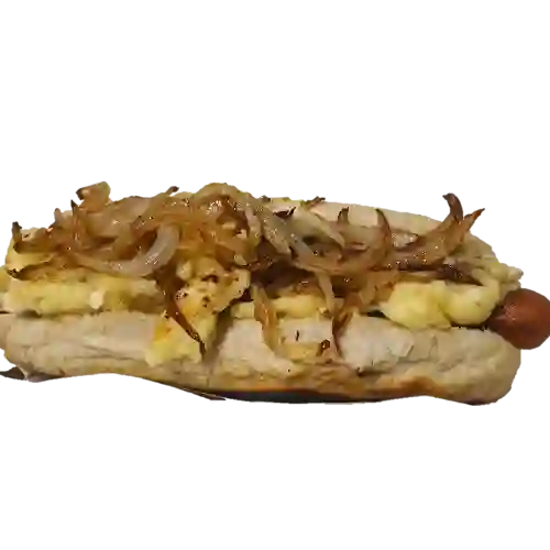Hot-dog Queso y Cebolla