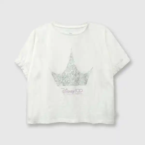 Polera Disney 100 de Niña Off White Talla 3A Colloky