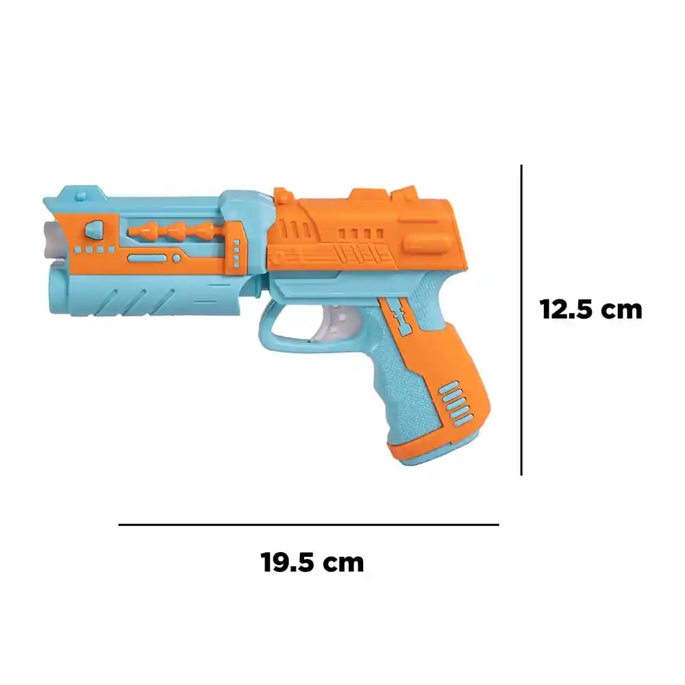 Miniso Pistola De Juguete Bala Suave Mode S038 Naranja Azul