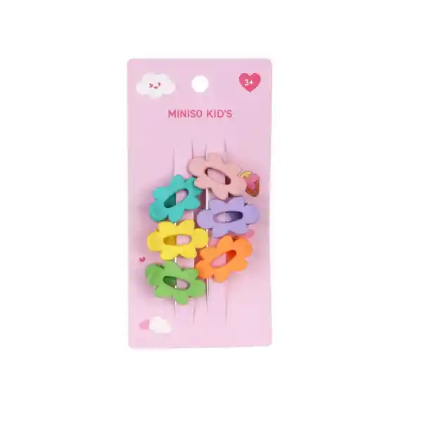 Set Broches Para Cabello Flower Tonalidades Mate Miniso