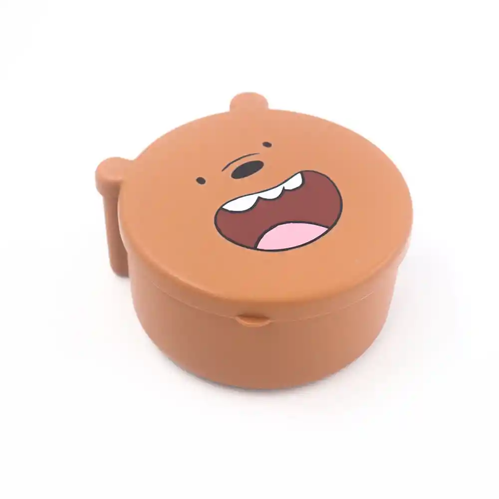 Miniso Set de Contenedor Comida Grizzly we Bare Bears Pardo