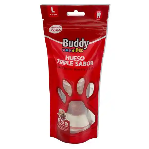 Buddy Pet Hueso Triple Sabor L