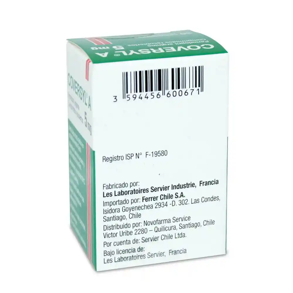 Coversyl A 5 mg Comprimidos Recubiertos