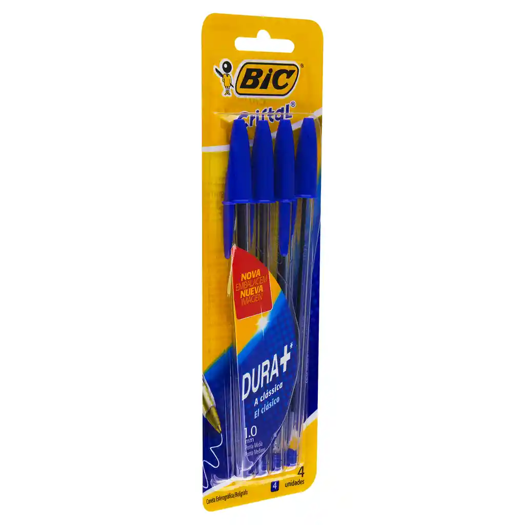 Bic Boligrafo Cristal Azul 4 U