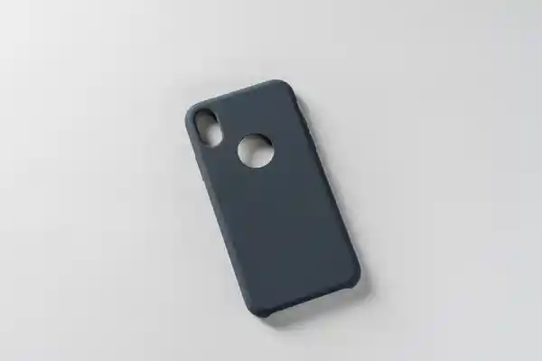 Case de Silicona Sin Logo Azul Para iPhone X/XS