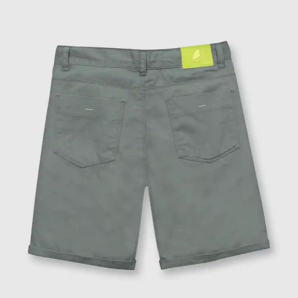 Bermuda Clasico De Niño Oliva Talla 6a